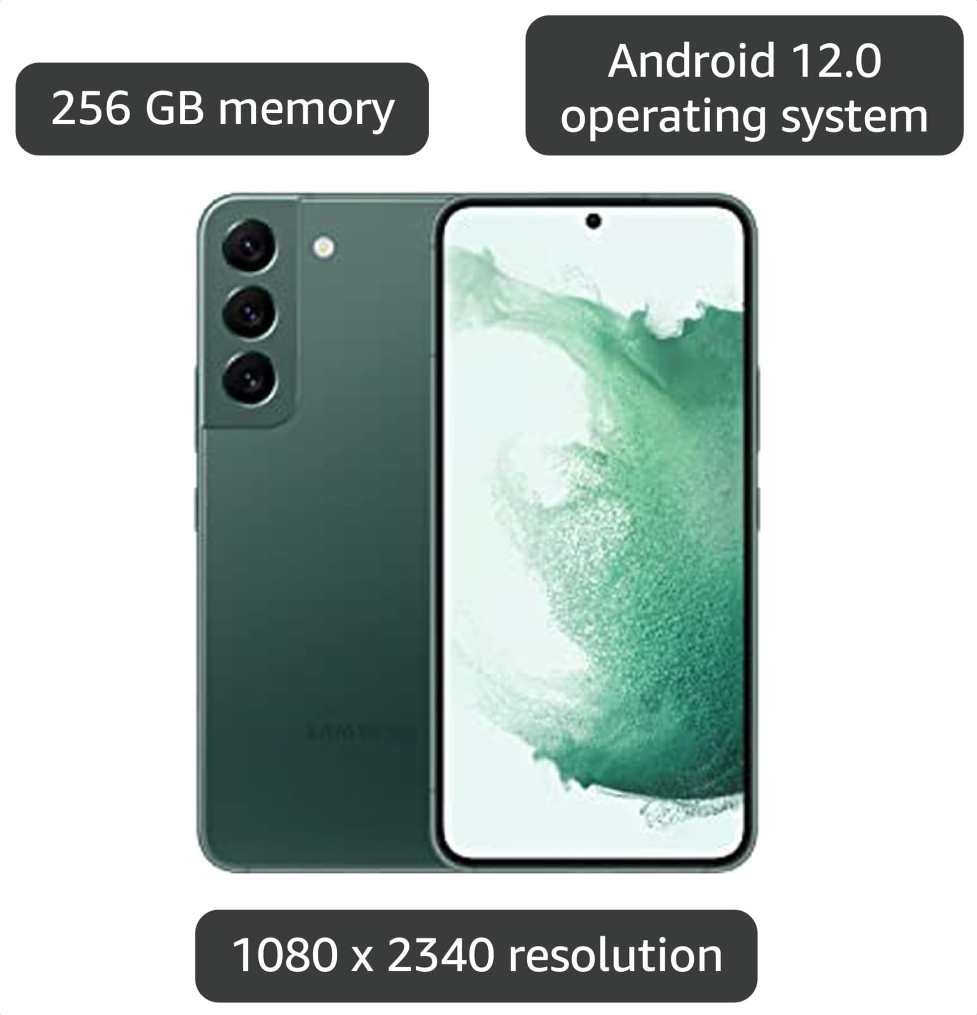 Amazon.com: Samsung Galaxy S22 5G, US Version, 256GB, Green