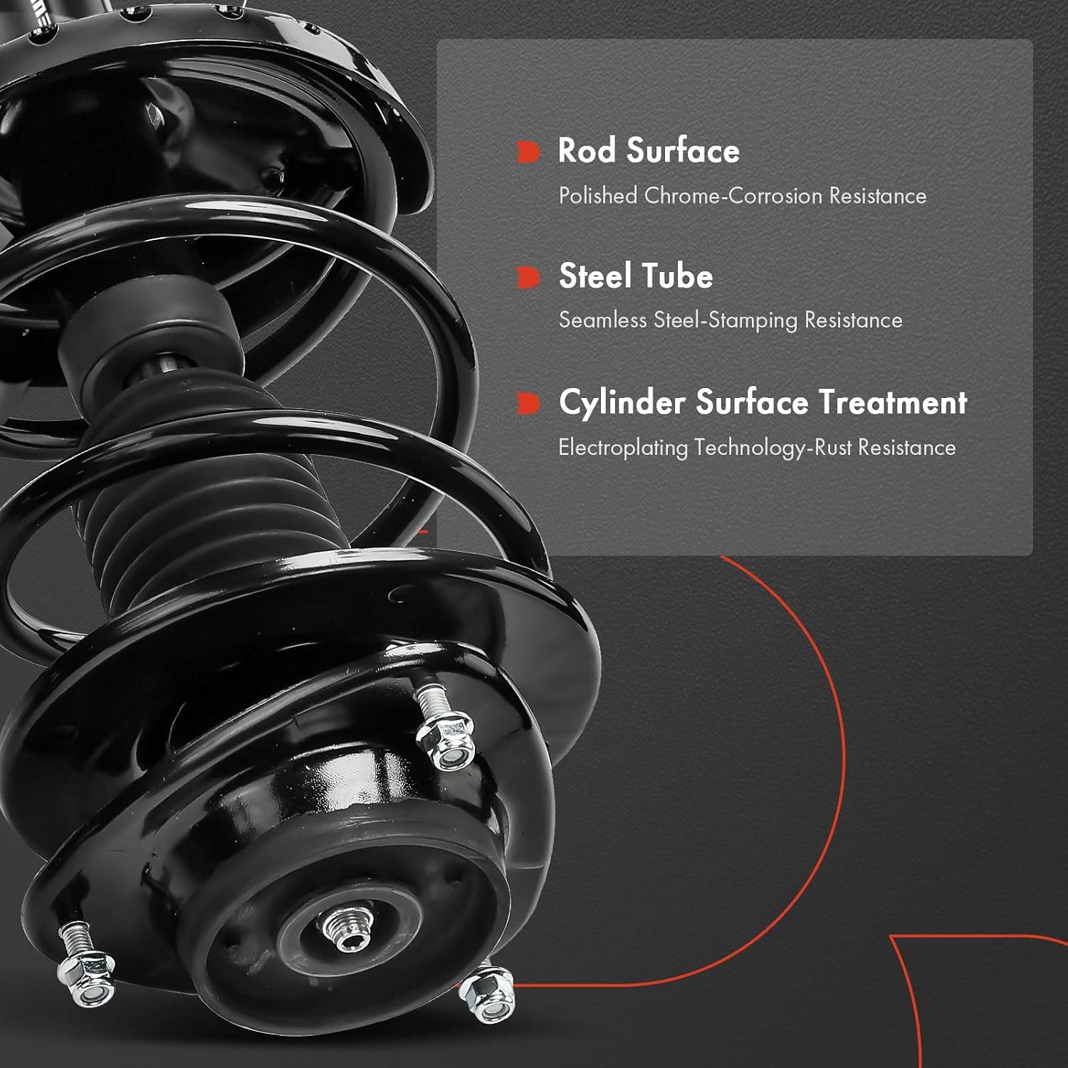 A-Premium Fronts Compatible with Subaru Impreza 2015-2016 - 2x Replacement Suspension Complete Strut Assembly Shock with Coil Spring