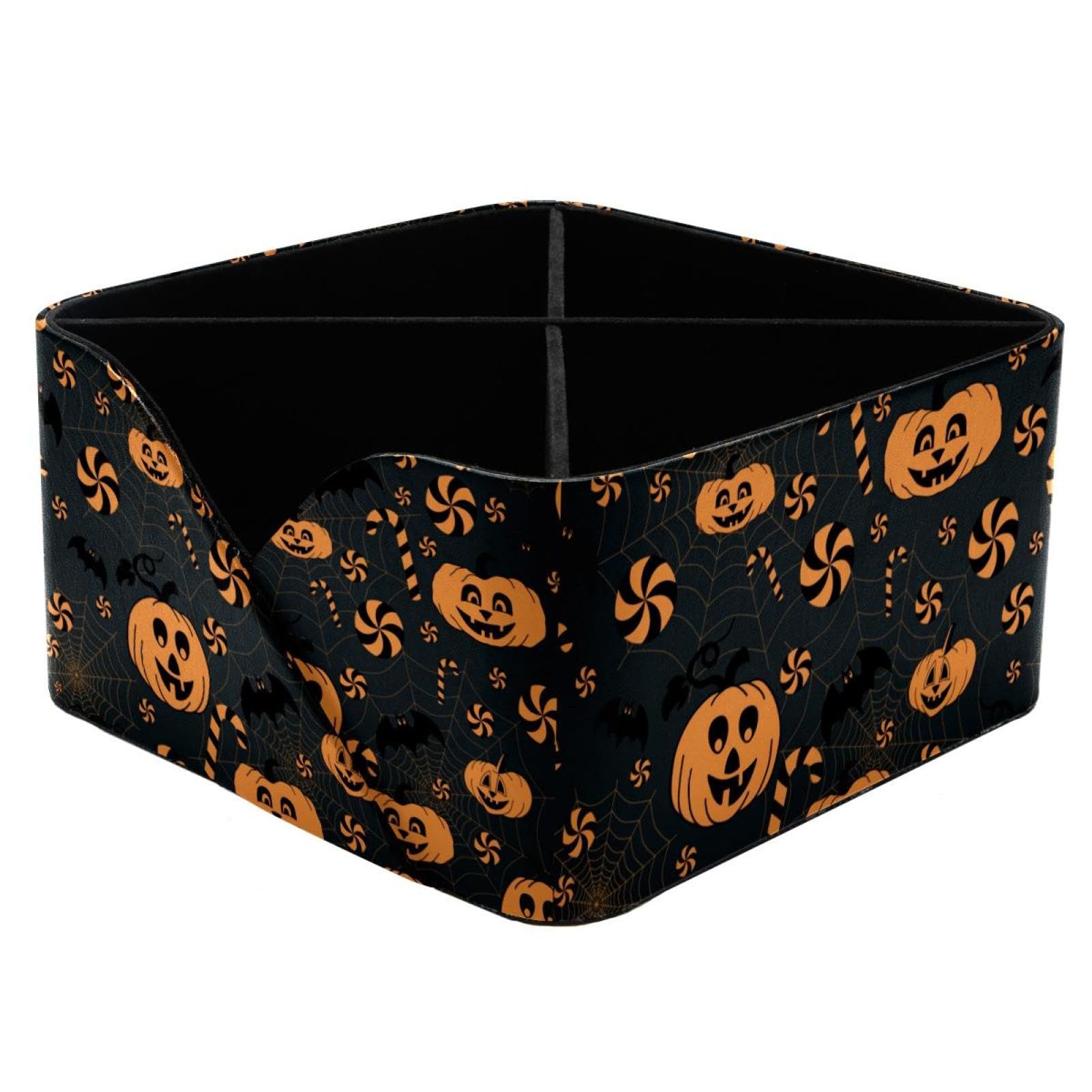 Pot de rangement bureau à motifs chauve-souris et toiles d'araignée
