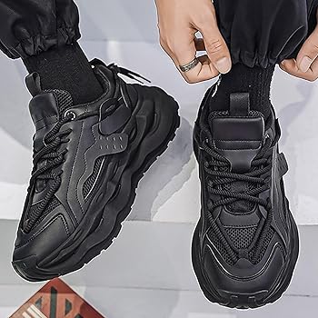 Zapatillas deportivas para hombre, transpirables, con suelas gruesas, estilo vintage, zapatillas de correr, cómodas, informales, para correr, fitness, correr, caminar, etc5