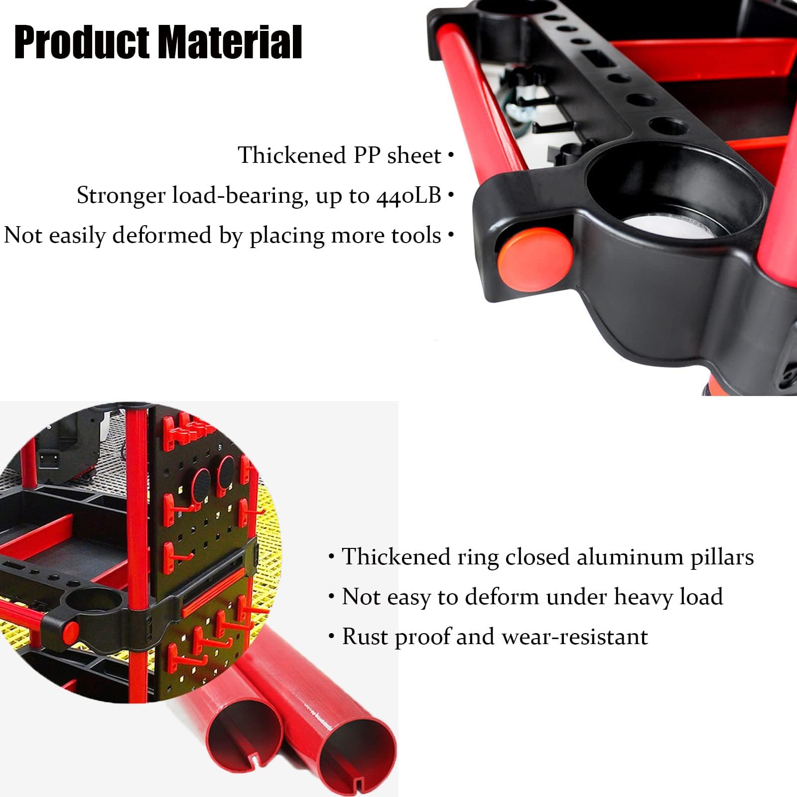 Carrito rodante de 3 niveles con placas laterales para colgar, ganchos, cepillo de limpieza y botella de spray, organizador de herramientas de lavado de coche para reparaciones y encerado