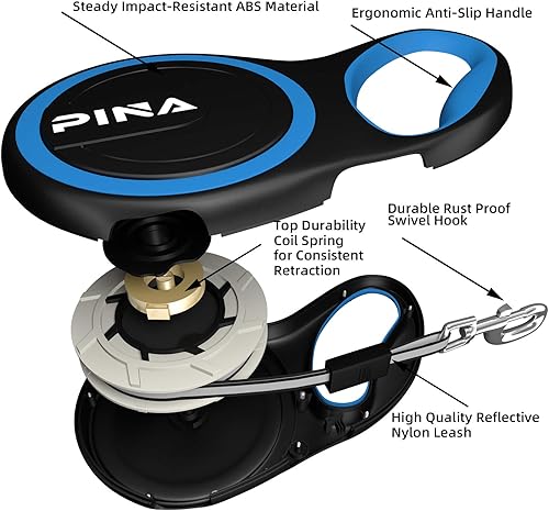 Miniatura 3 de PINA Correa retráctil para perro, correa de perro de 26 pies para perros pequeños, medianos y grandes de hasta 110 libras, cinta de nailon