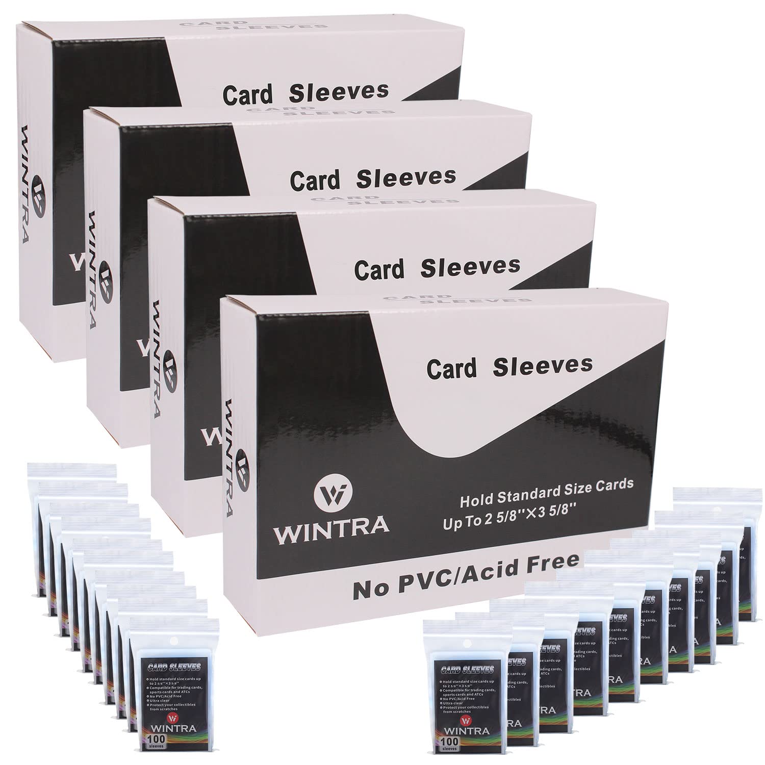 2000 Count Penny Card Sleeves, 2-5/8 x 3-5/8'' Soft Protective Inner Sleeves,Ultra Clear Baseball Card Protectors