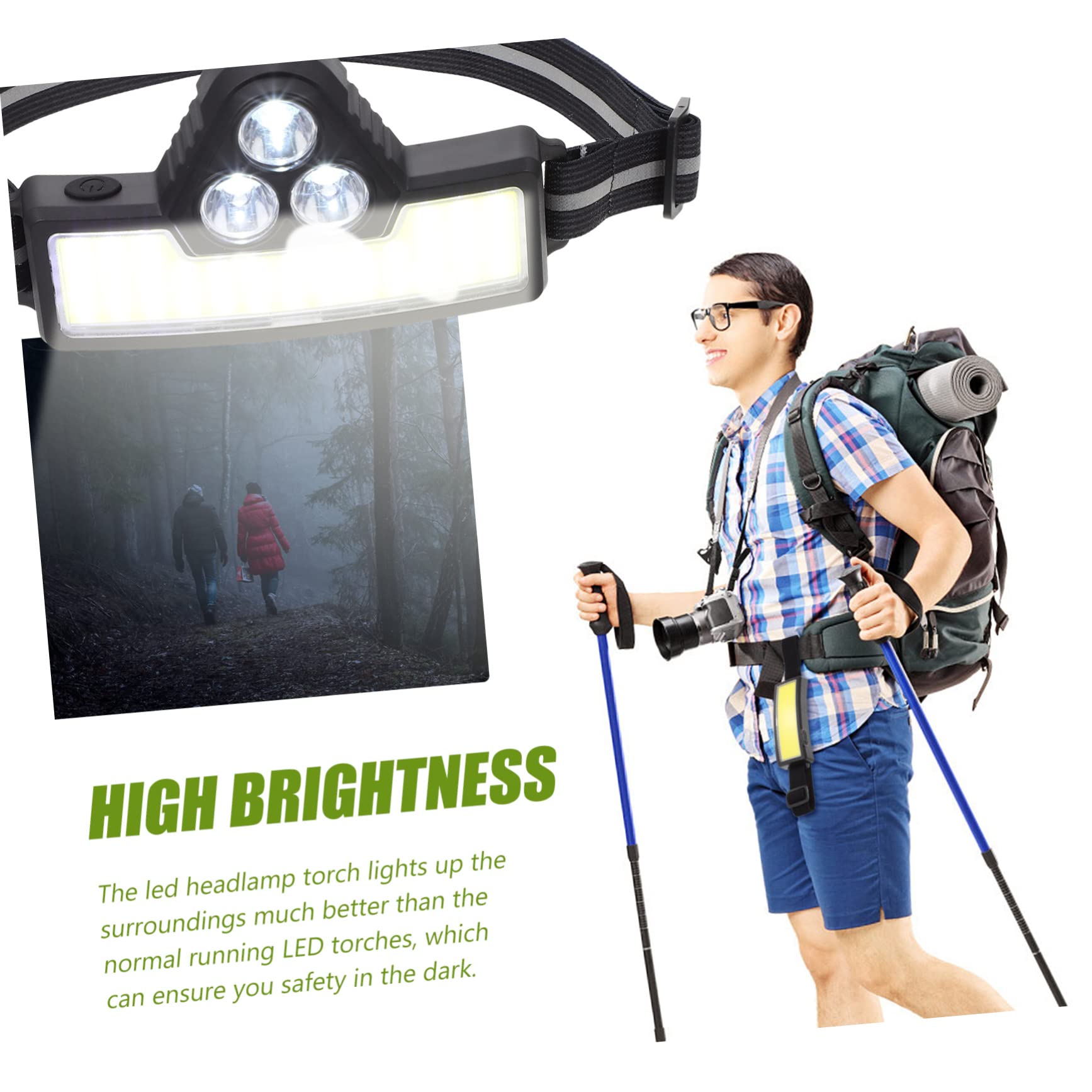 Hemobllo Lampada Frontale Con Fascia Regolabile Lampada Frontale Usb Per Esterni Per Corsa Notturna E Ciclismo