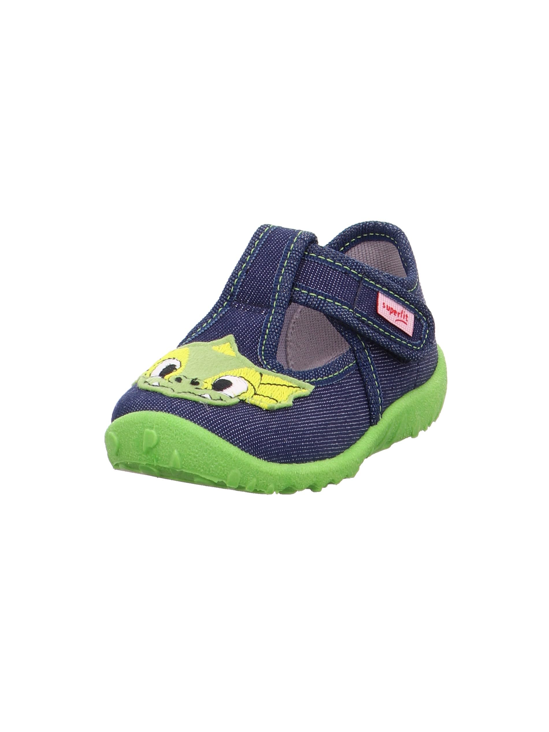 Superfit Spotty Slipper, Blue/Green 8030, 2 UK Child