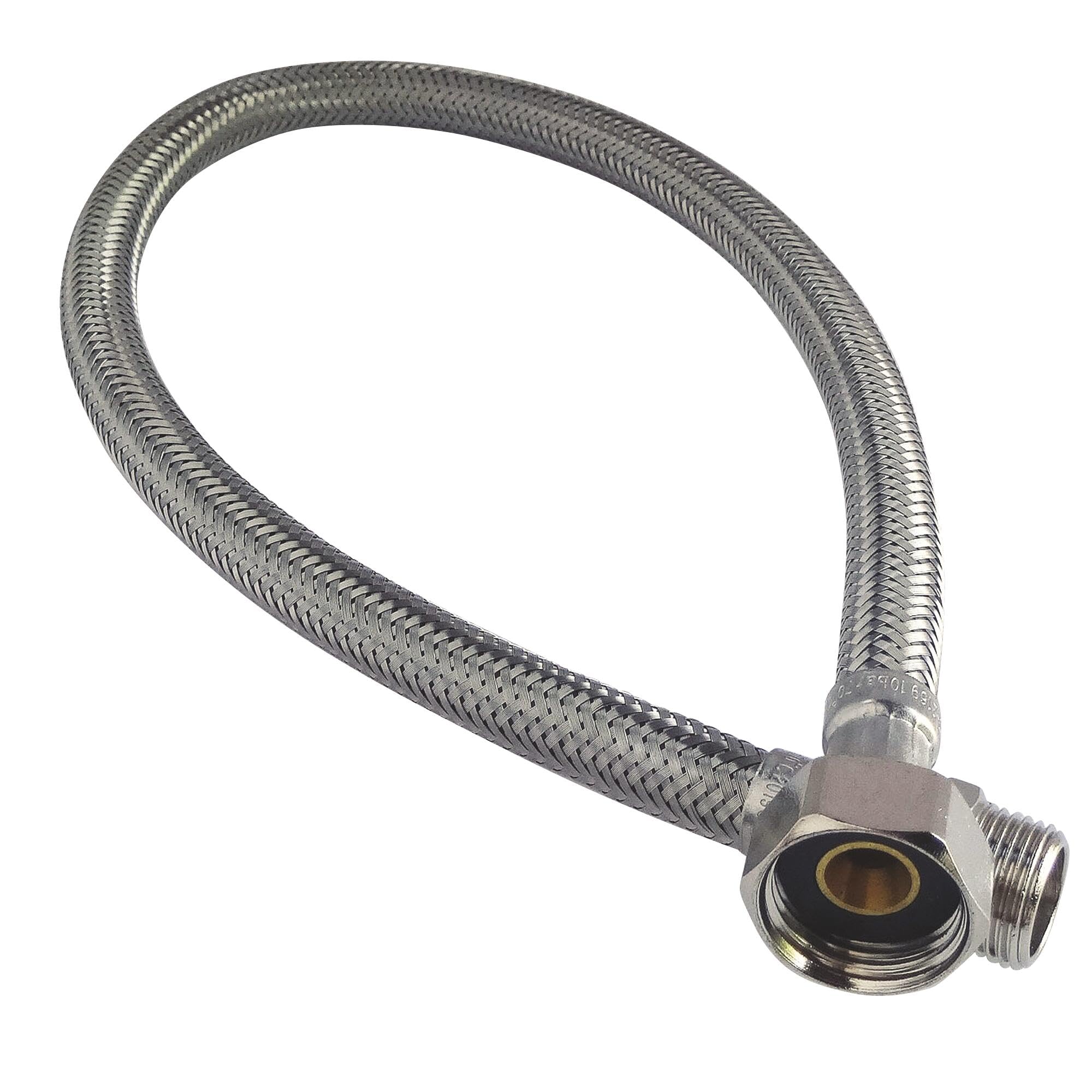 SOMATHERM for You, Sanitary Hose 1/2" Male with 3/8" Rotating nut, Length 300 mm, DN8, Stainless Steel and EPDM, Integrated Sealing, ACS Standard, QB Certified, Flexible and Durable