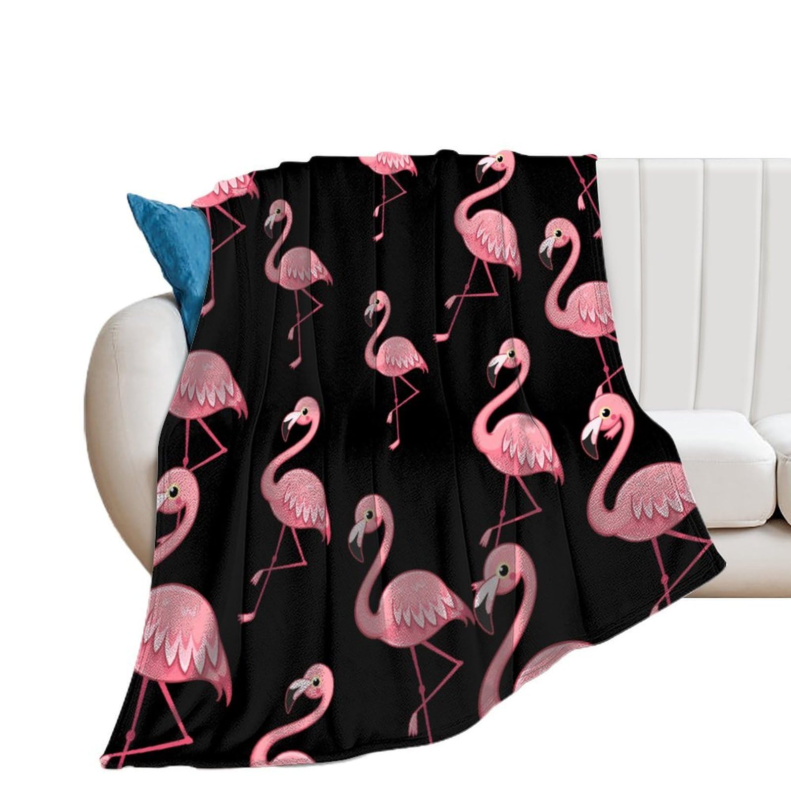 NCLQVJXZKHW The Cute Beautiful Flamingo Flannel Blanket Soft Throw Blankets Bed Couch Sofa Travel