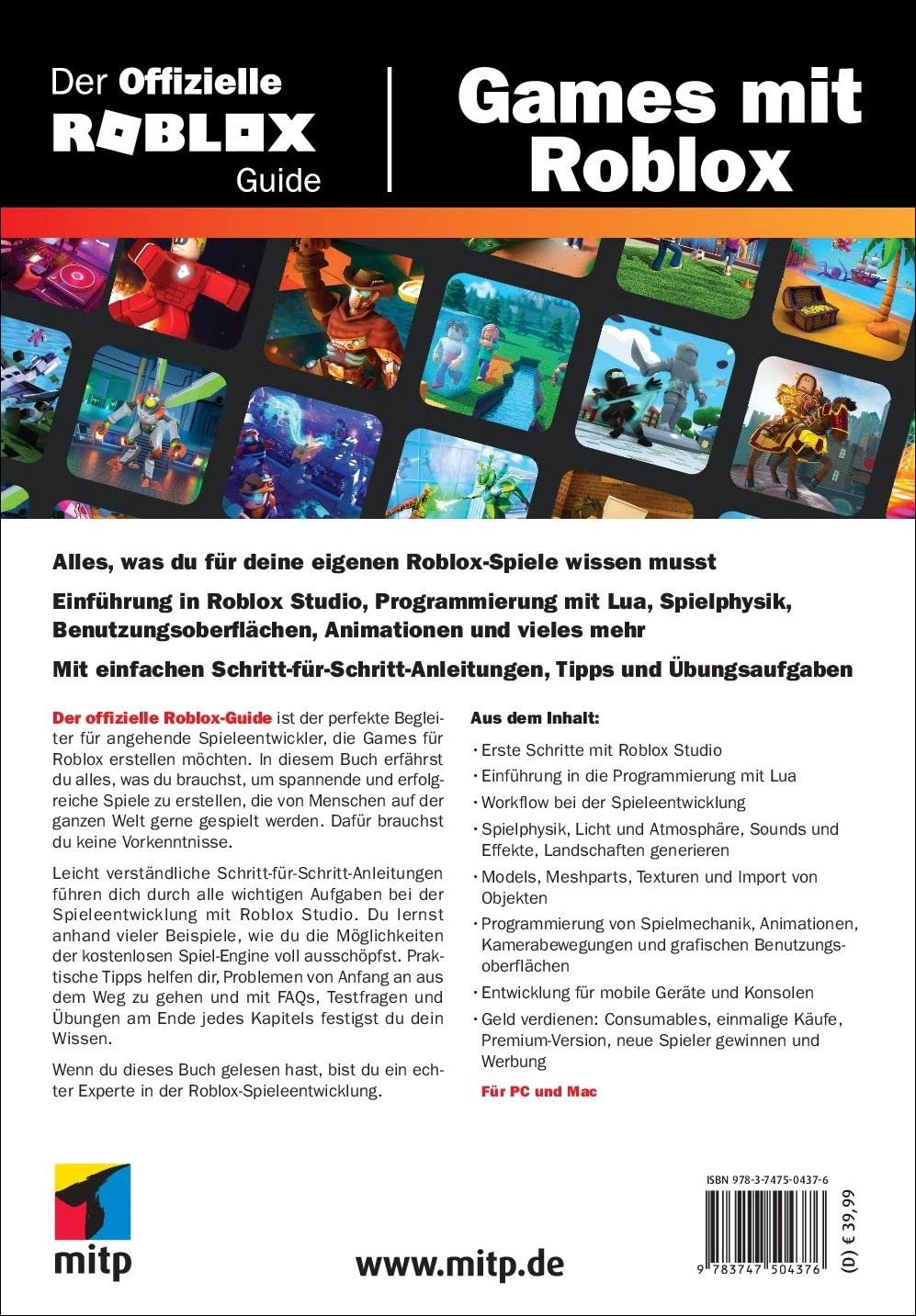 Games mit Roblox: Der offizielle Roblox Guide. Eigene Spiele entwickeln mit Roblox Studio
