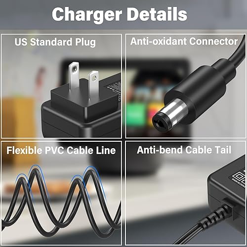 Miniatura 7 de Cargador de 18 V para altavoz Echo de 3 4 generación con cable de alimentación Alexa, adaptador de CA y CC para Echo de 3 4 generación, para Echo