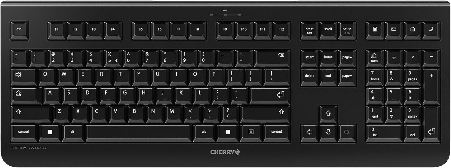 CHERRY KW 3000, Teclado Inalámbrico con Teclado Numérico, Distribución de Tecla…