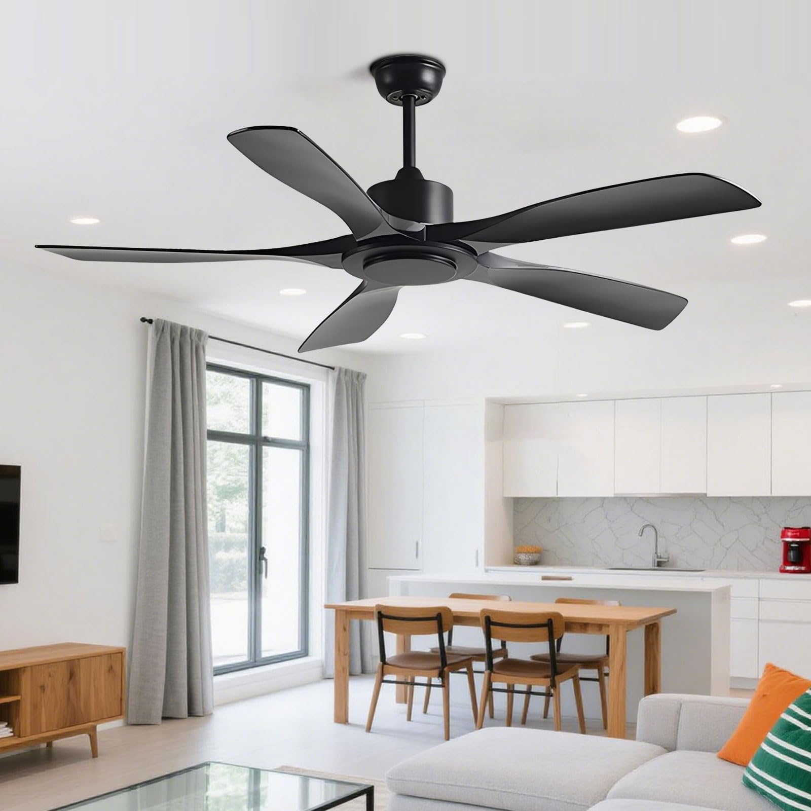 Ventilateur de plafond silencieux sans lumière pour résoudre les nuits trop chaudes