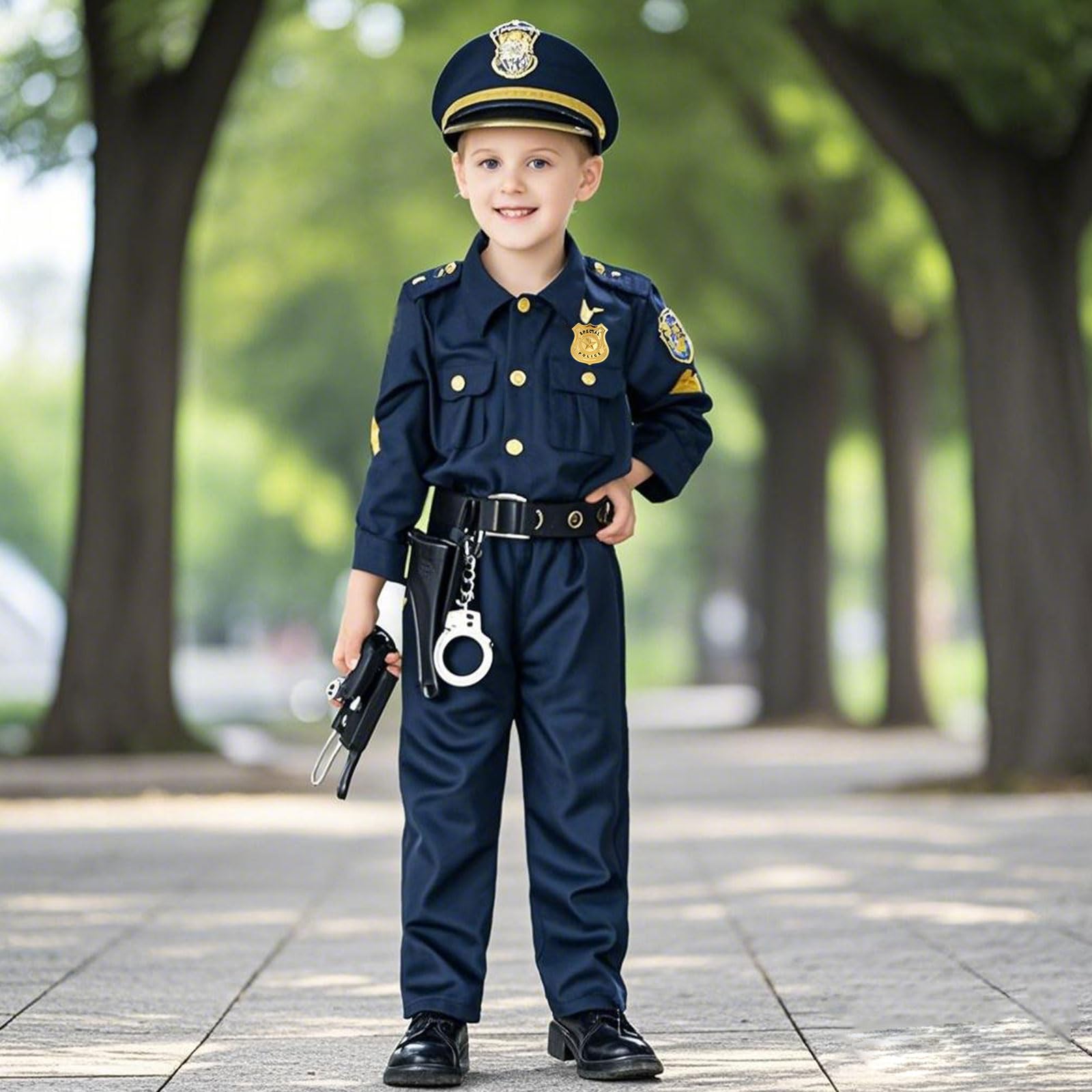 SAIIURV 2 Pack Fake Metal Police Badge with Star Decoration - Image 4