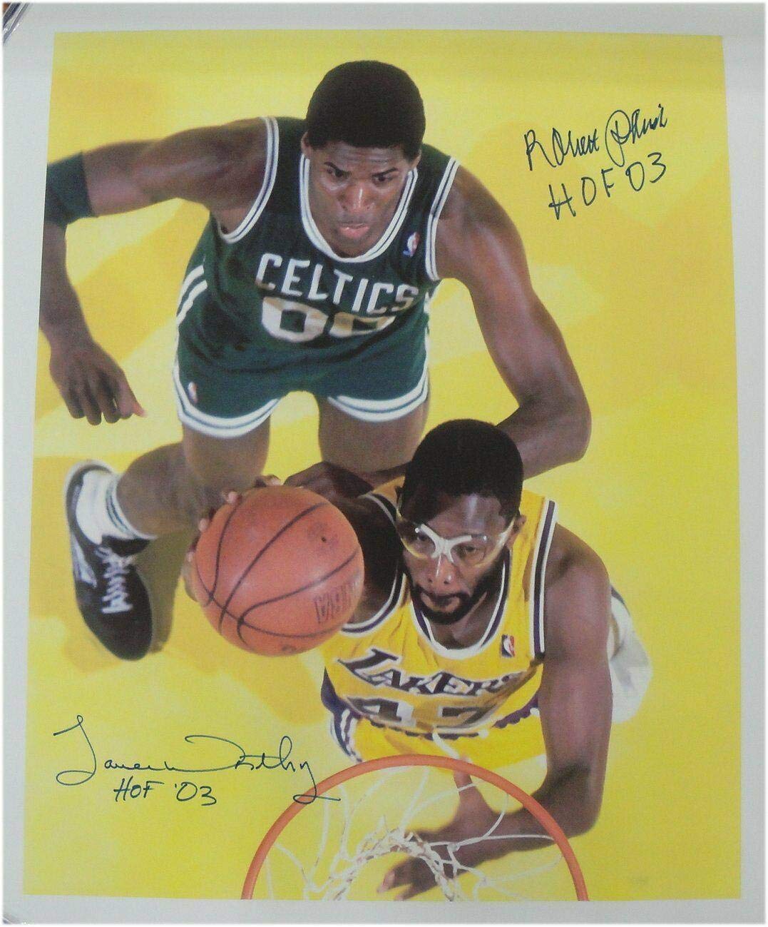 Robert Parish James Worthy Signed Autographed 28X34 Canvas Lakers Celtics  COA - Autographed NBA Art at Amazon's Sports Collectibles Store