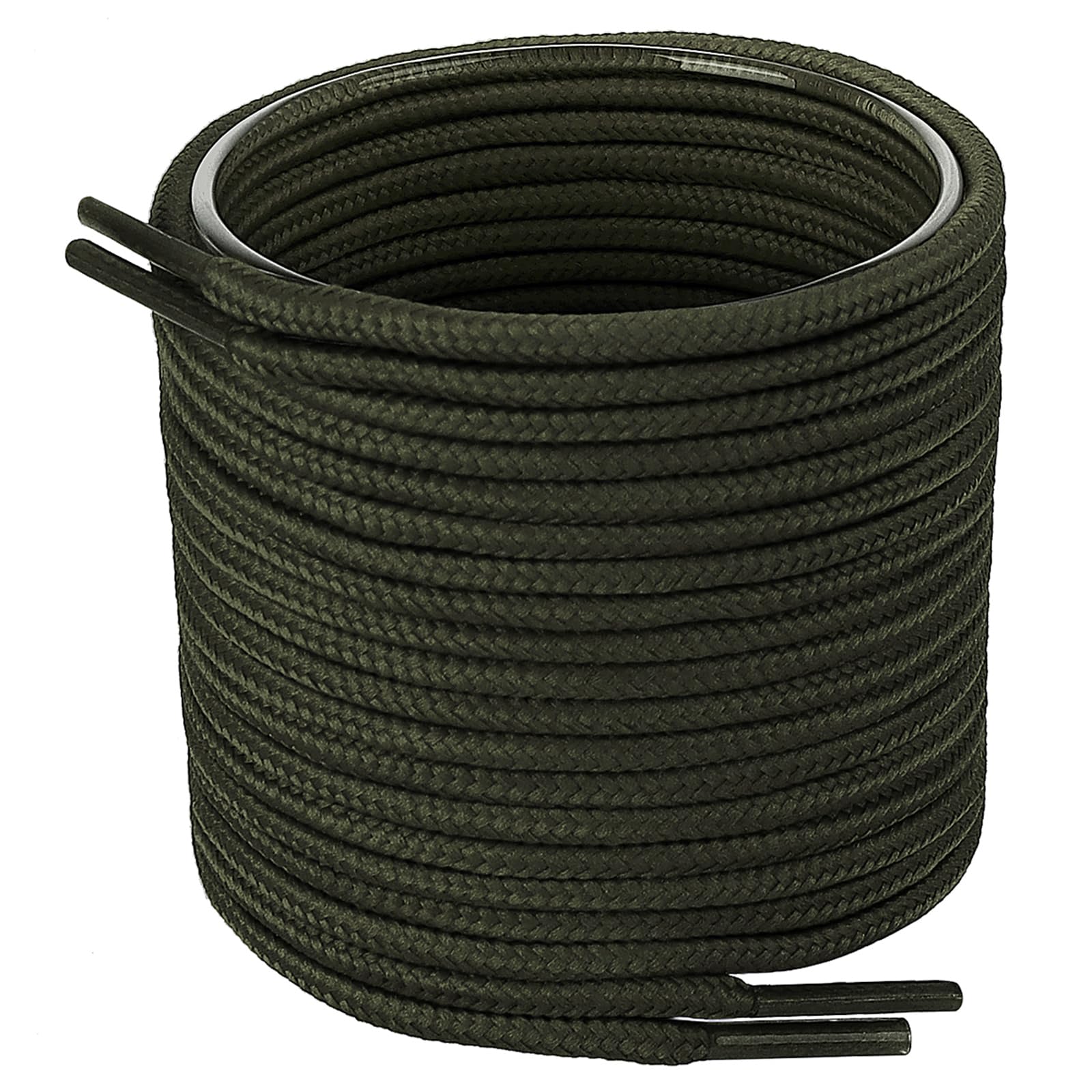 LUOFMISS Round Shoe Laces for Sneakers,2 Pairs Solid Color Shoelaces for Boots and Athletic Shoes