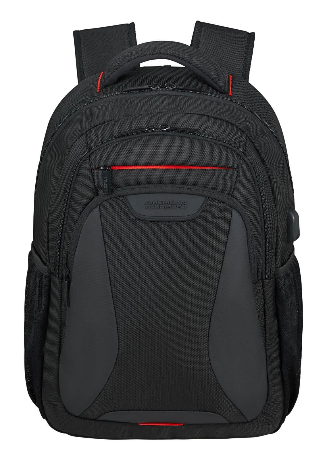 AT Work - 15.6 inch laptop backpack Eco USB, 45 cm, 25 L, black (bass black)