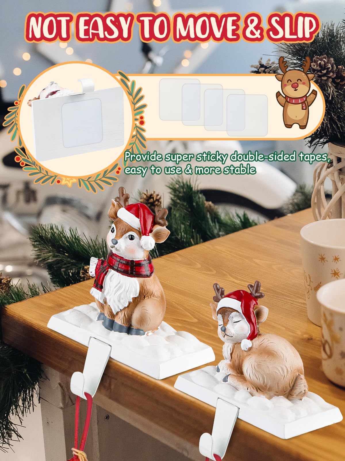 4 PCS Chaussettes De Noël, Chaussette Noel A Suspendre