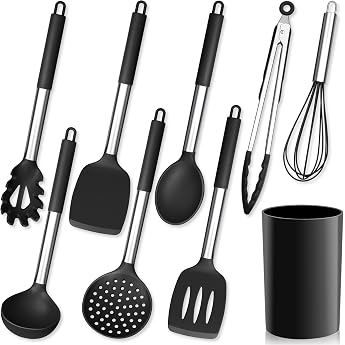 Herogo Cooking Cutlery Set 9 Pieces Silicone Kitchen Utensil Cooking Spoon