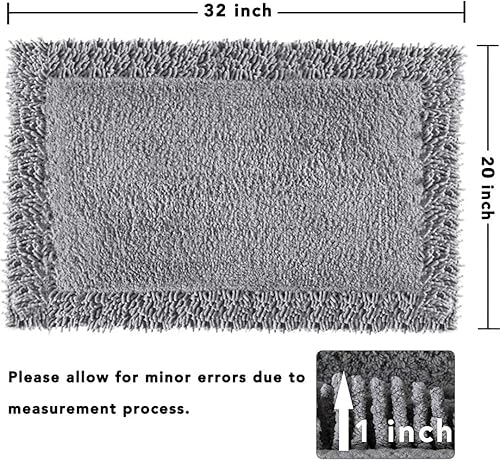 Miniatura 3 de TOMORO Alfombra de baño de felpilla de algodón, toalla de baño suave y súper absorbente, ropa de cama de hotel de lujo, almohadilla de baño