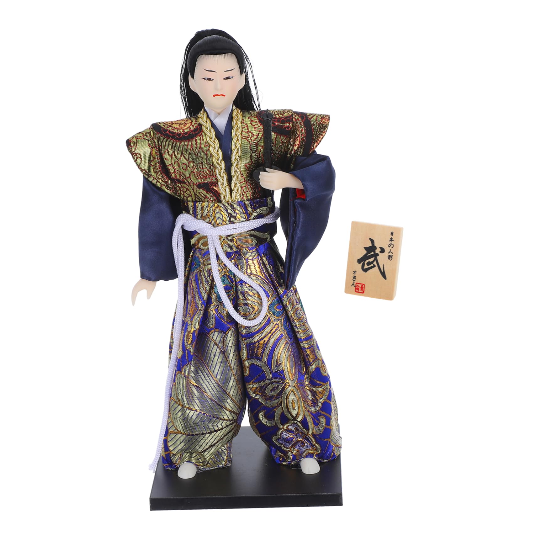 GALPADA Figura de Muñeca Japonesa Samurái Artesanal de 30cm para Decoración