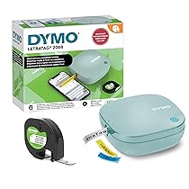 DYMO LetraTag 200B etichettatrice Bluetooth| Si connette a iOS e Android tramite tecnologia wireless Bluetooth | Include 1 rotolo di etichette di carta bianca | Daydream Blue