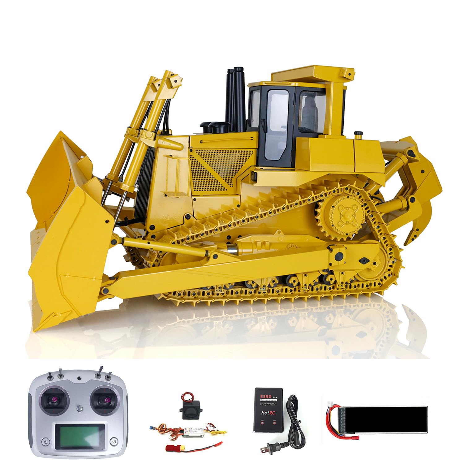 Bulldozer Télécommandé X-Verse - 1:24 - Lumières Et Sons - Télécommande 2.4G - Jouet Construction Enfant