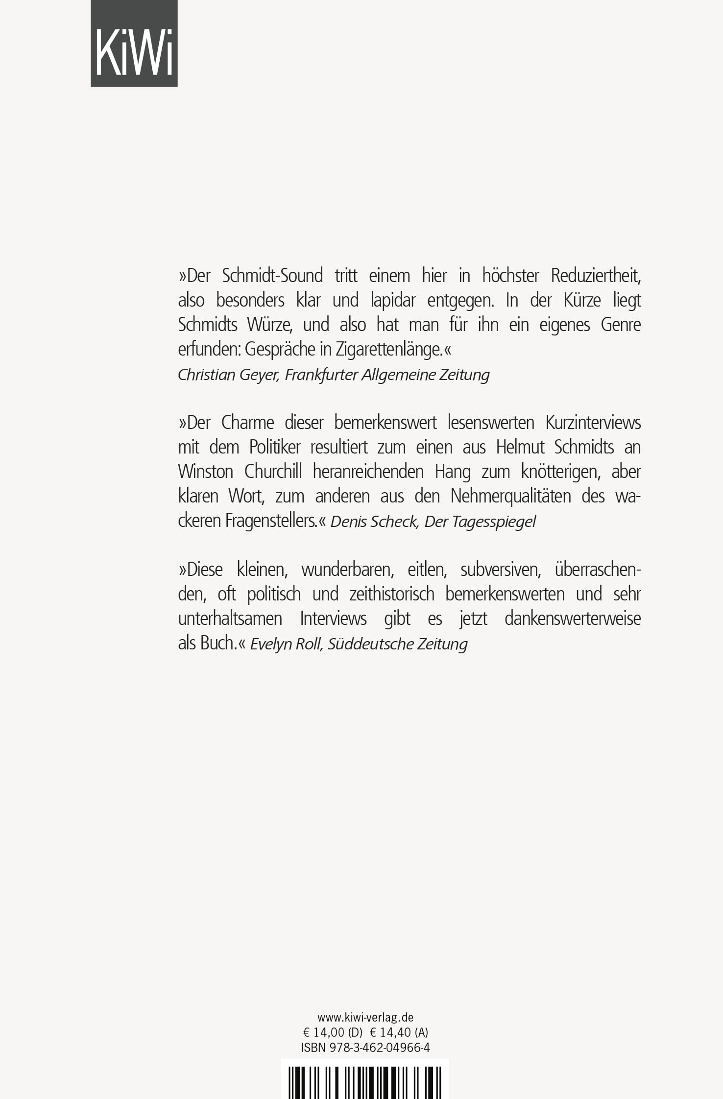 Auf eine Zigarette mit Helmut Schmidt: 1505