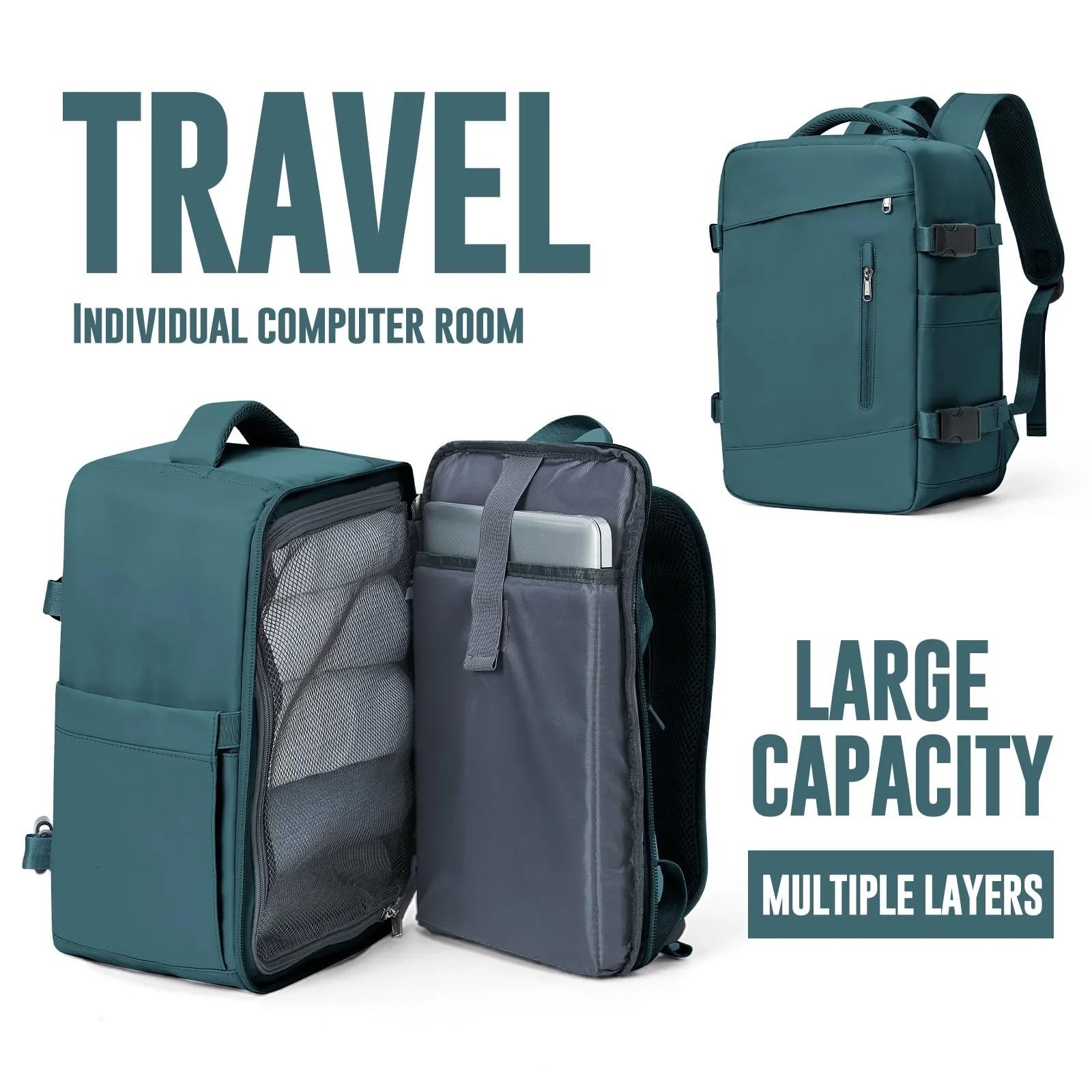 Handgepäck Rucksack Rucksack 40 x 20 x 25 cm, Reiserucksack for Männer und Frauen, Handgepäck, Handgepäck, Business, Wochenendtasche, Laptop-Rucksack