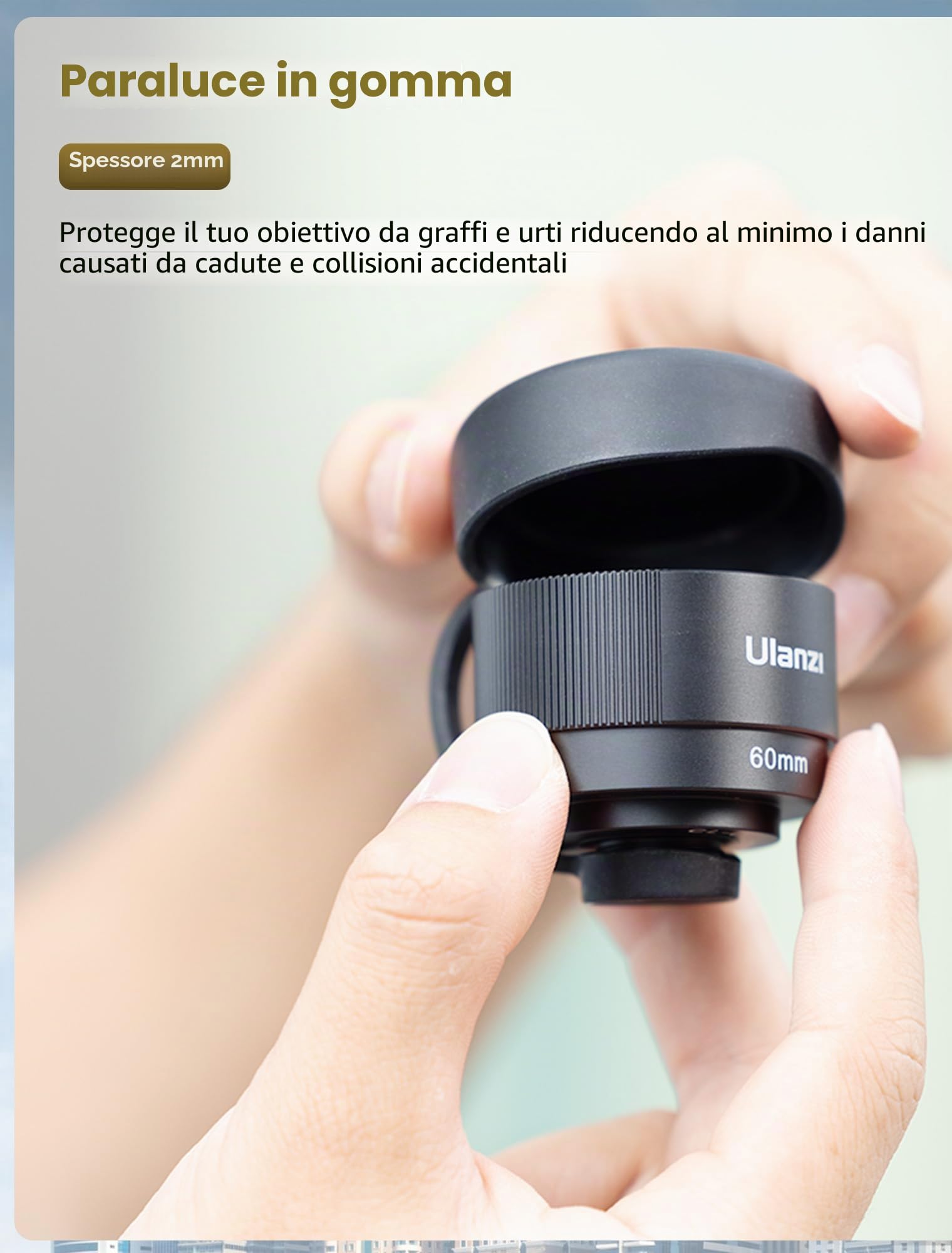 Ulanzi CL-003 Obiettivo Macro del Telefono Cellulare 75 Mm, Ingrandimento 110x Hd, Set Di Obiettivi per Fotocamera con Clip Da 17 mm compatibile con Iphone, Samsung E Xiaomi