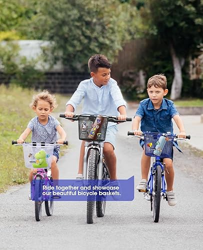 Miniatura 63 de ANZOME Cesta de bicicleta para niños, cesta de bicicleta para niños y niñas, canasta de bicicleta para niños, resistente al agua, adecuada