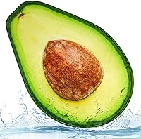 Vista 7 de Vessia - Manta de lana con diseño de aguacate (verde), manta graciosa y realista de comida para adultos y niños, 300 GSM, manta novedosa con frutas