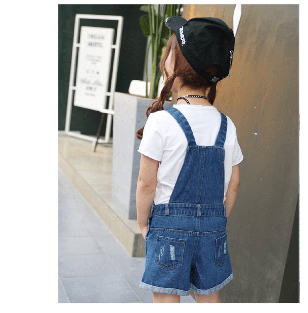 KIDSCOOL SPACE mono de jean para bebé niña rasgado
