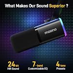 MAONO Microphone de jeu dynamique avec bras de boom: XLR/USB Microphone Podcast avec logiciel, bouton Mute, contrôle de gain, RGB PC Mic pour le streaming, l'enregistrement, PS4/PS5, YouTube Création de contenu PD100XS