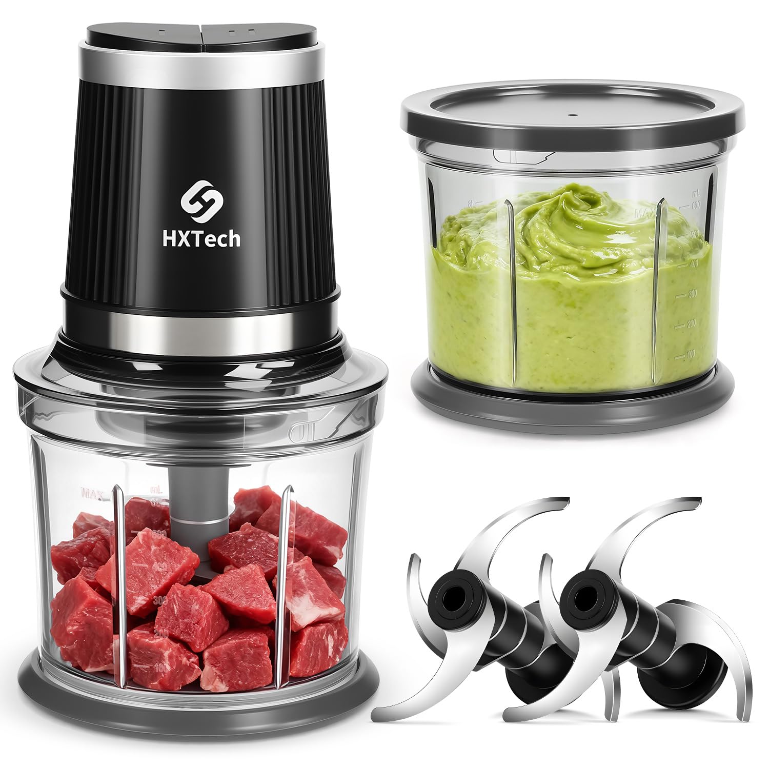 HXTech Food Processor 4 Cup: Mini Electric Food