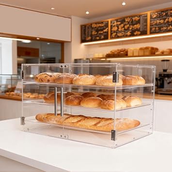 Bakery Display Case for Commercial Countertop 21 x 16.2 x 14.2