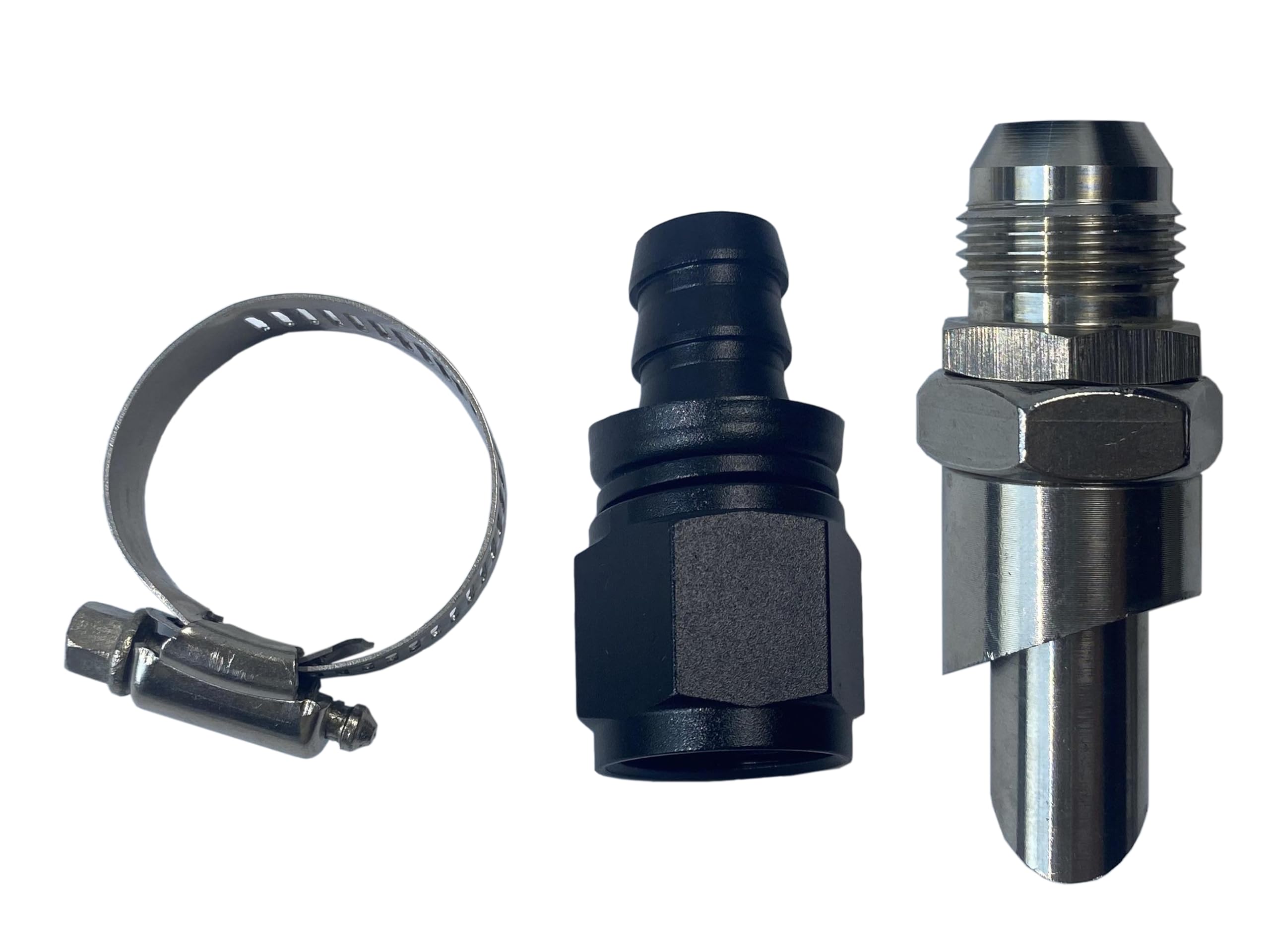 AlltoBards Universal Stainless Steel Exhaust Vacuum Scavenger Crank Case Vent CCV Kit Catch Can Vent