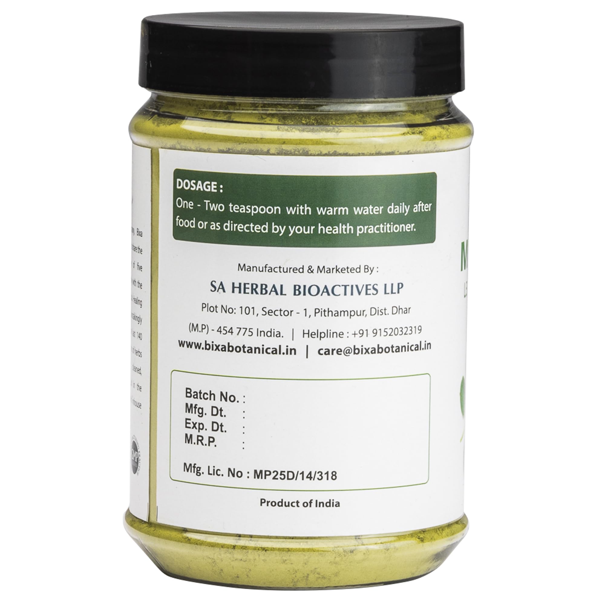 Bixa Botanical Moringa Powder (Moringa Oleifera) - 200 Gm | Bone & Joint Pain Care | Immunity Booster | Multi Vitamin Raw Superfood | Supports Digestion & Blood Circulation Pack of 1 - Image 3 thumbnail