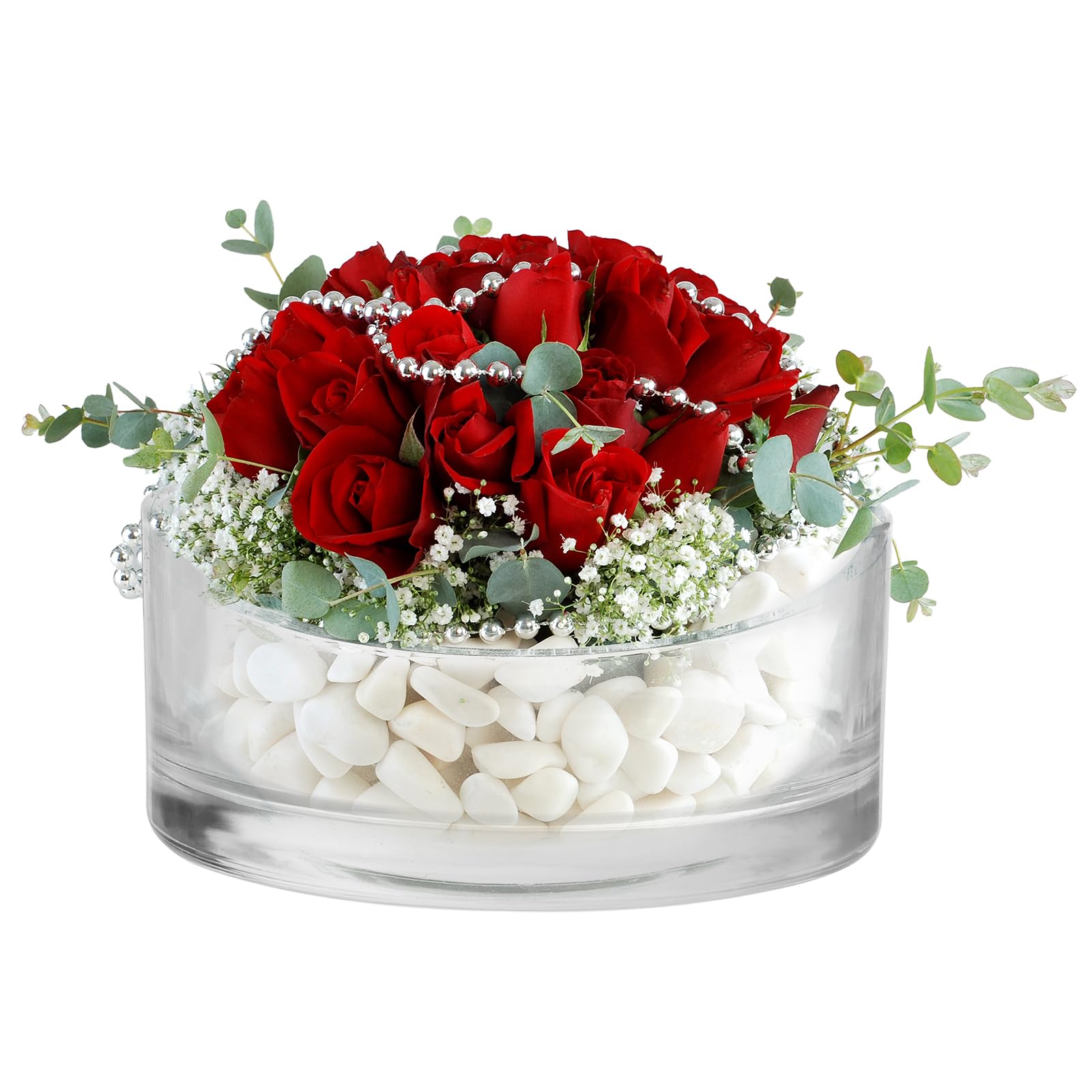 PATIKIL Vasi Cilindrici In Vetro 10x3 Pollici, Contenitore Per Piante E Terrario Trasparente Con Fondo Rinforzato Per Centrotavola Floreali Decorativi Decorazione Per Matrimoni Eventi
