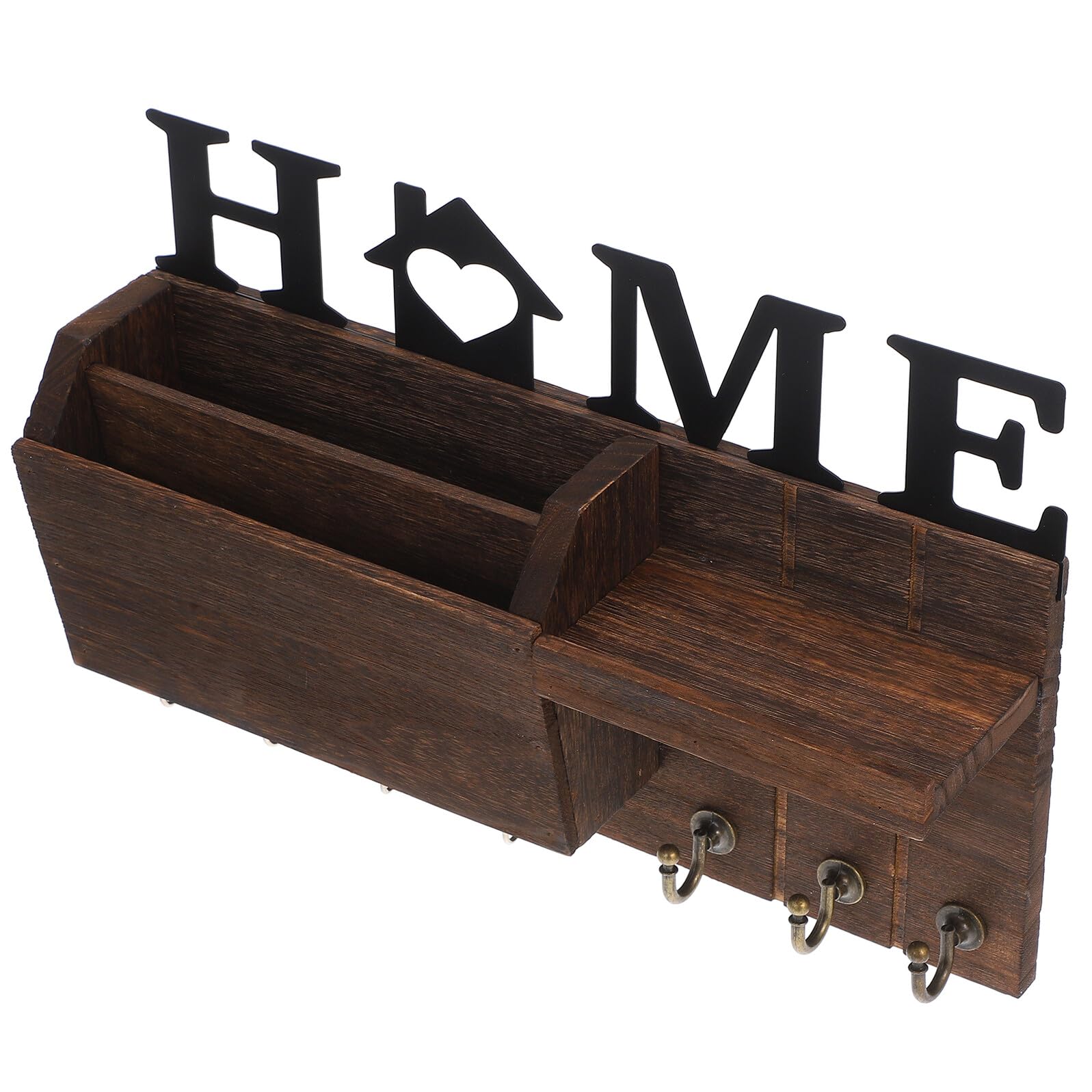 Portachiavi da Muro in Legno Porta Posta, Ganci per Chiavi, Design Vintage, Salvaspazio per Ingresso e Arredamento Casa