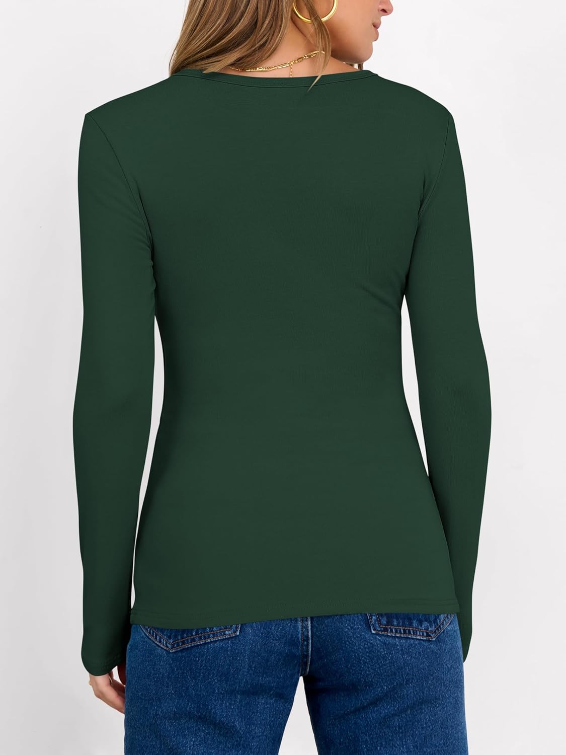 ANRABESS Women Long Sleeve Thermal Shirt Fleece Tops 2026 Fall Winter Crew Neck Casual Base Layer T-Shirts Warm Undershirts - Image 6