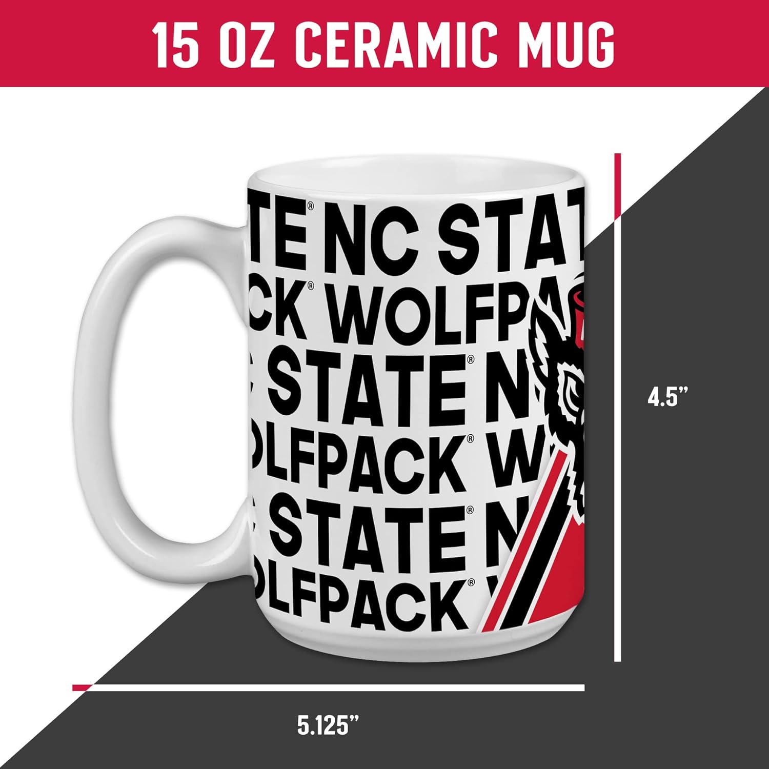 Rico Industries NCAA Arizona Wildcats 15 oz White Ceramic Mug - Image 6