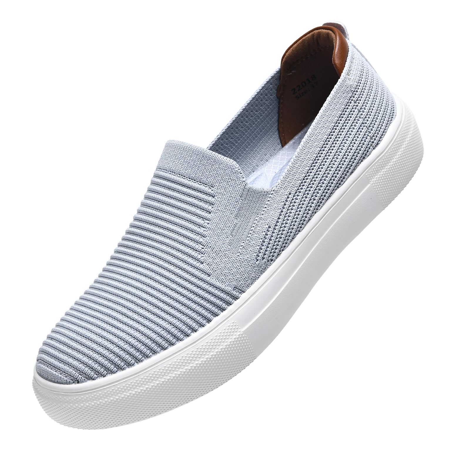 konhill Sportschuhe Damen Slip On Sneaker atmungsaktiven Walking Schuhe Komfort leichte Fitness Turnschuhe