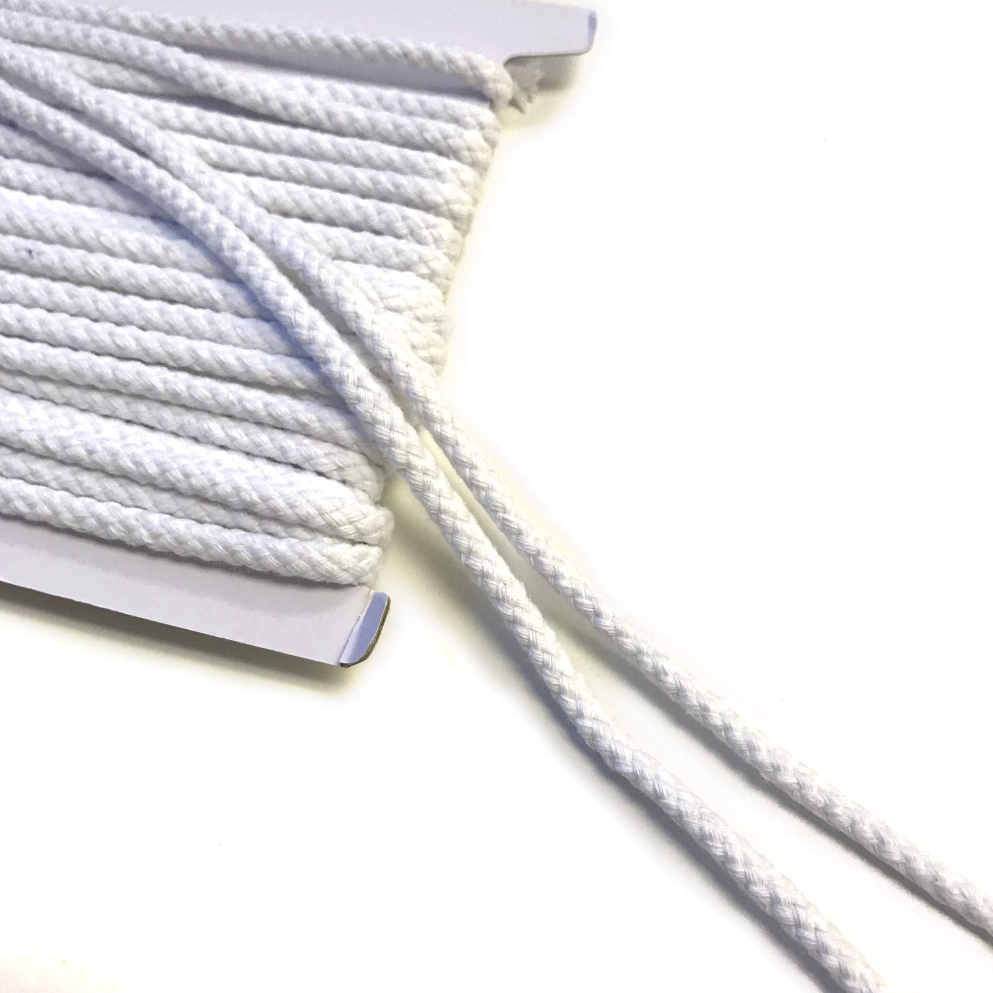 Over Kleshas Cotton Multi Braided Draw Cord Strap 1/4"(10YD/Pack) (Off White)