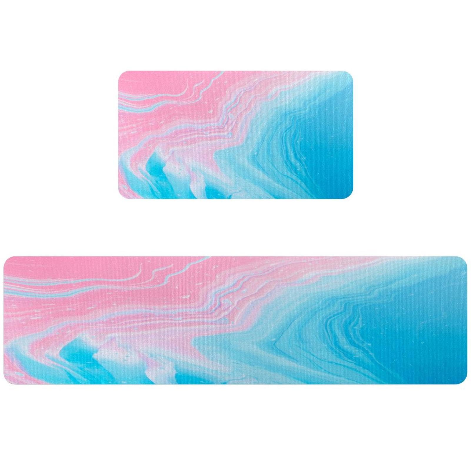 Tapis de cuisine antidérapant lot de 2 absorbant et lavable avec fond fluorescent