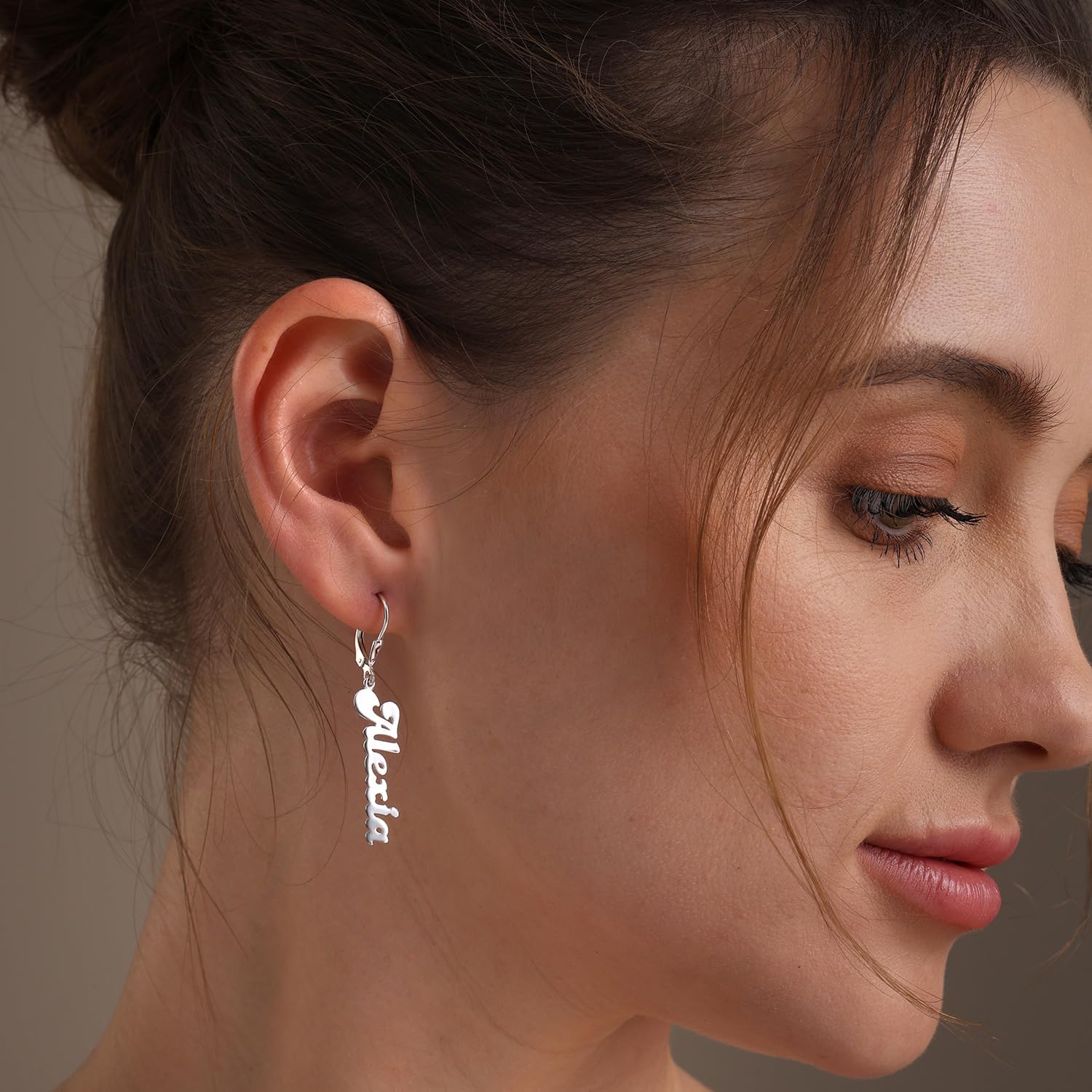 LeCalla Personalized Drop Dangle Earrings for Women | Customized Name Earrings | Earrings Jewelry Gift for Wedding, Anniversary, Birthday