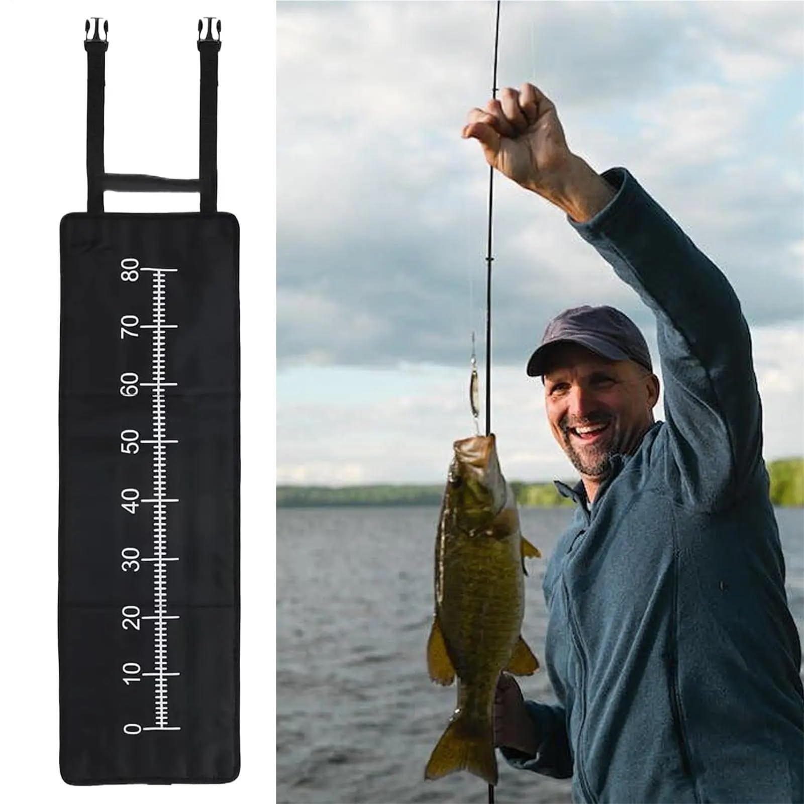 Tapis De RéCeption Carpe Tapis de pêche pliable for à la carpe, portable et, for mouche, for quai, plage, eau mer, rivière, douce(Black)