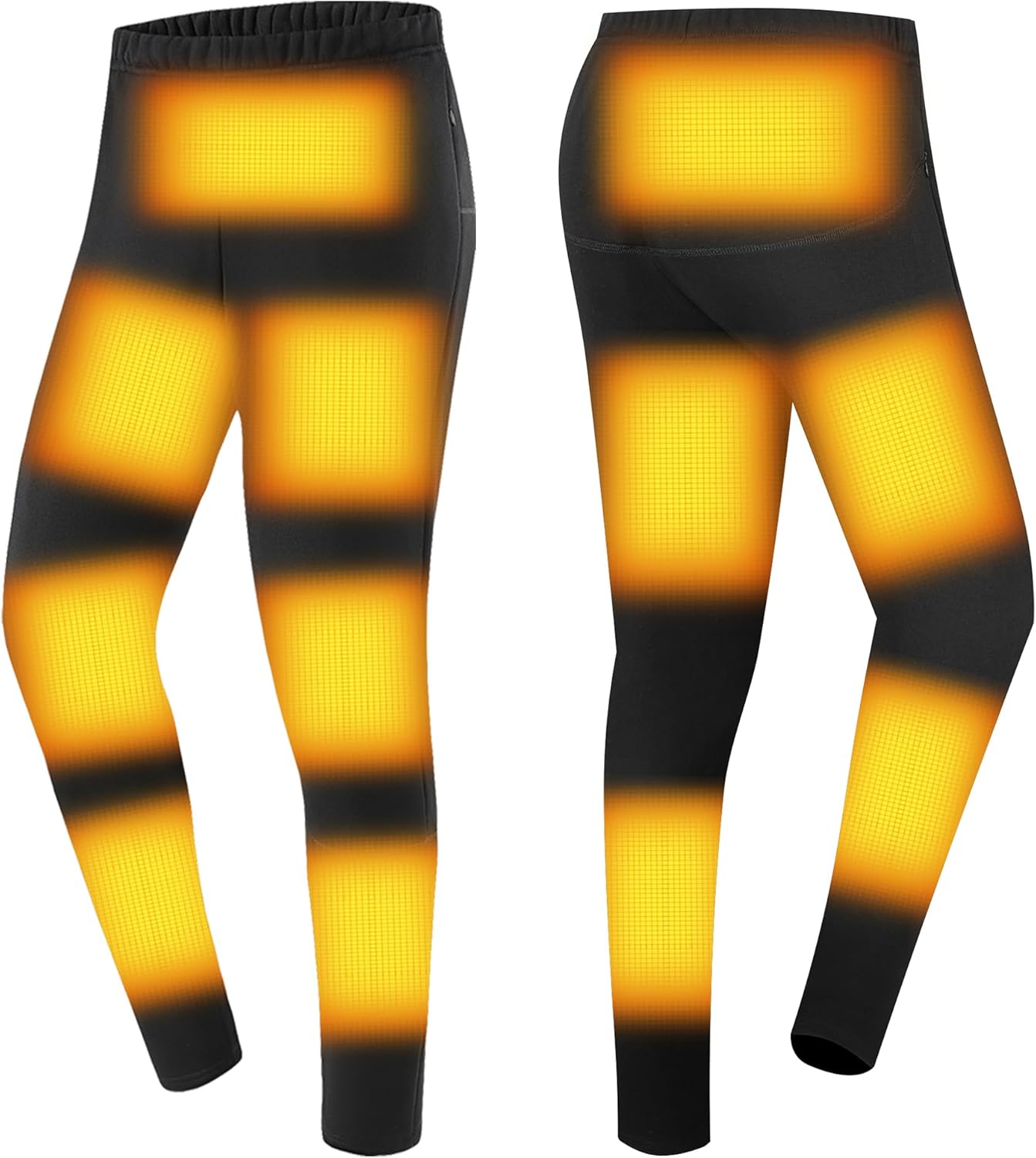 Heated Pants for Men, Electric Thermal Underwears Pants with 12 Heating Zones for Hunting Motorcycle