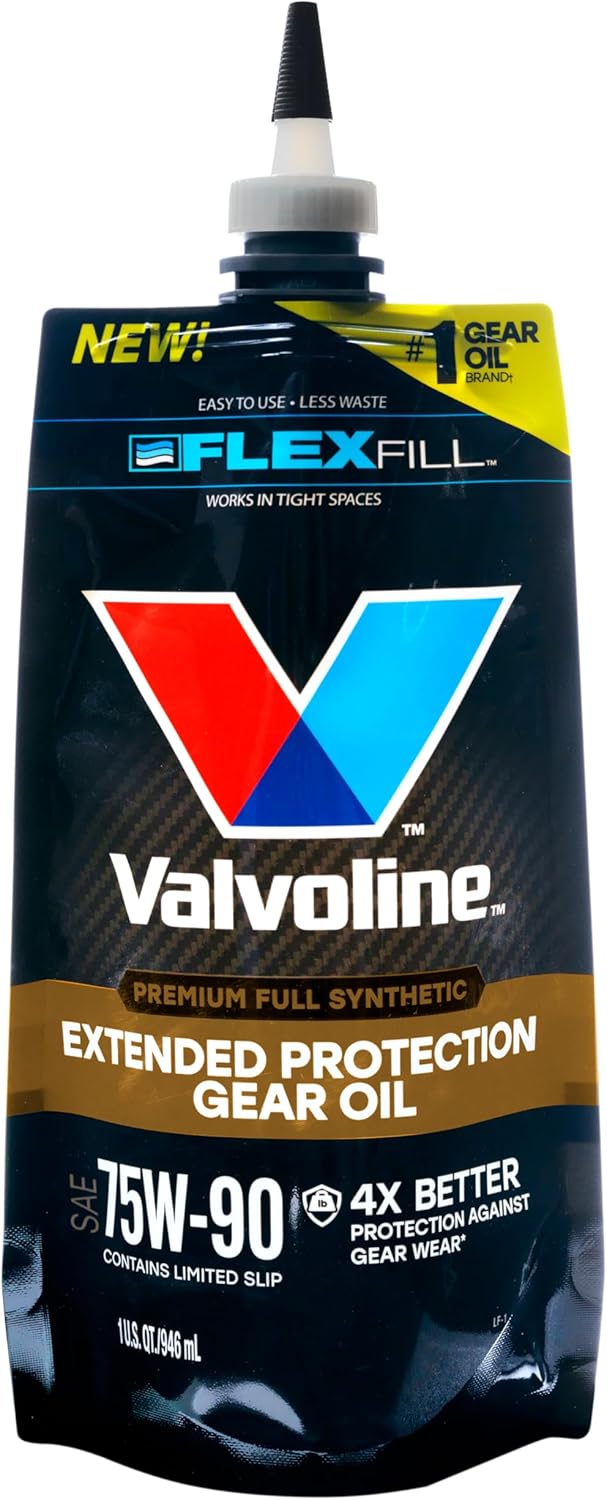 Valvoline FlexFill Extended Protection Full Synthetic 75W-90 Gear Oil 1 QT Pouch, Case of 4 - Image 2