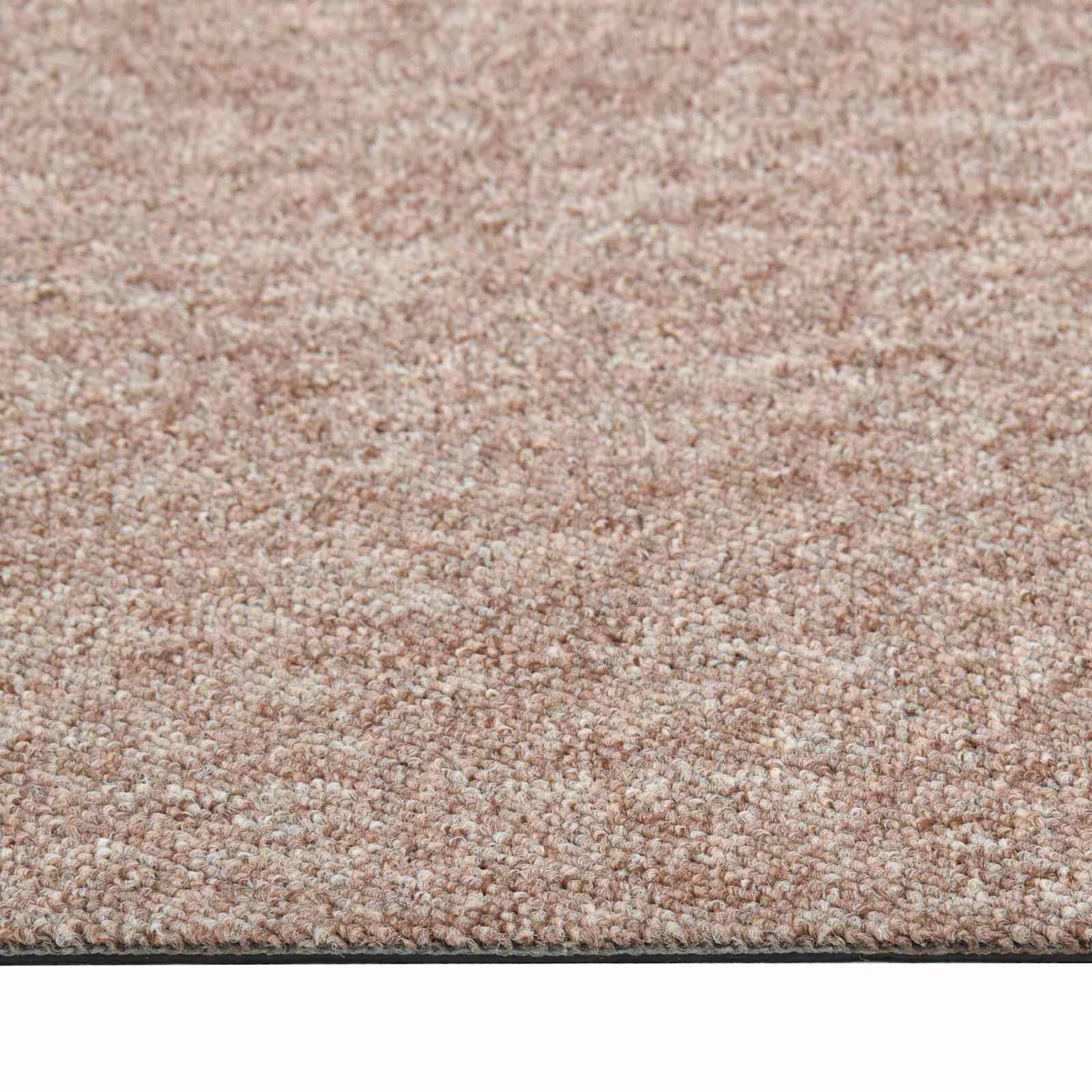 Teppichfliesen Set 20 Stück Beige 50x50 cm 100% Polypropylen Modernes Design Robust und Langlebig für Living Room Bedroom Küche Flur