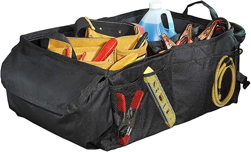 Organizador de almacenamiento en asiento trasero para tablet iPad Tetc Fancy, rojo, L, Negro