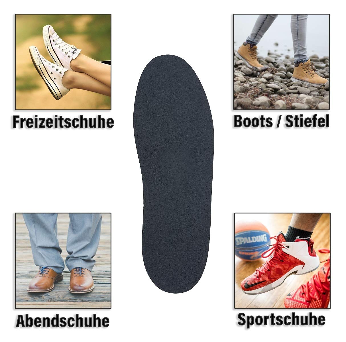 GreenFeet ortopedyczne wkładki do masażu, stopka, stopka do rozprężania ostrogi pięty, ortopedyczne wkładki do stopy (3 mm, 45/46 EU)
